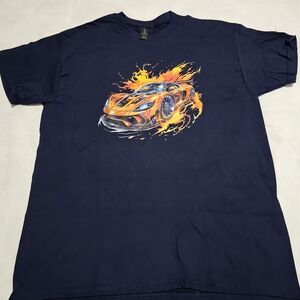 Navy Unisex Adult Graphic T-Shirt.